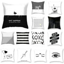 DecorBites™ Black Geometric Cushion Cover | Decorative Sofa Pillow Cases | Living room Throw Home Decor