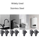 DecorBites™ Brus Gold Corner Valve, Stainless Steel Black Angle Valve for Bathroom Tap