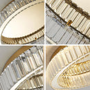 DecorBites™ Crystal Circle Ceiling Chandelier: Modern LED Indoor Lighting for Living Room, Bedroom & Study