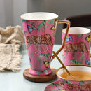 DecorBites™ Jungle Animals Bone China Coffee Mug Set for Tea Lovers and Office Use