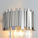 DecorBites™ Crystal Clear LED Wall Sconce Chrome Silver Gold Wall Light for Bedroom