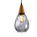 DecorBites™ Glass Wooden Pendant Lamp: Modern Creative Hanging Lighting for Living Room, Restaurant, Bar.