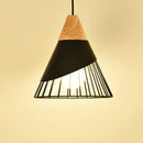 DecorBites™ Industrial Loft Wood Pendant Light, Nordic Iron Hanging Lamp for Kitchen, Bedroom, Dining Room