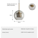 DecorBites™ Glass Ball LED Pendant Lamp for Modern Nordic Bedroom Kitchen Living Room Lighting
