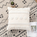 DecorBites™ Ivory Cotton Loop Tufted Cushion Cover for Home Decoration