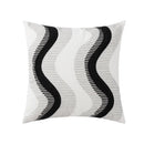 DecorBites™ Geometric Embroidery Cushion Cover 45x45cm Black Grey Soft Cozy for Home Decor