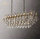 DecorBites™ Crystal Iron Chandelier: Modern Brass Candle Chandeliers for Living Dining Room