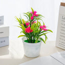 DecorBites™ Artificial Flowers Bonsai Vase Mini Potted Home Decor Wedding DIY Flowerpot