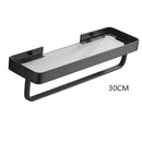 DecorBites™ Glass Corner Shelf with Bar for Bath and Kitchen Storage