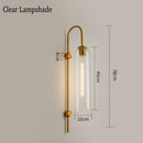 DecorBites™ E27 Glass Wall Light in Smoke Gray Amber Milky White Green for Bedroom Living Room