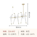 DecorBites™ Gold Cage Origami Bird Chandelier - Modern Light Fixture for Home Decor