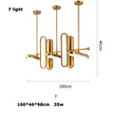 DecorBites™ Gold Iron Glass Chandelier for Dinning Room - Art Deco Lighting