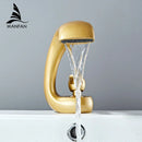 DecorBites™ Gold Basin Faucet: Modern Brass Single Handle Mixer Tap for Bathroom
