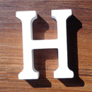 White Wooden Letter English Alphabet DIY Personalised Name Design Art Craft Free Standing Heart Birthday Wedding Home Decor 8cm