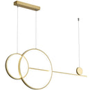 DecorBites™ Linear Ring Chandelier | LED Kitchen Island Dining Room Lighting Fixtures