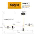 DecorBites™ Designer Black Long Chandelier Lights for Modern Minimalist Dining Room
