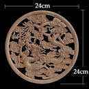 Round Wood Applique Wood Decal Wood Mouldings Onlay Unpainted European Carving Long Floral Wooden Furniture Decoration Corner