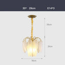 DecorBites™ Glass Feather LED Hanging Chandelier for Foyer