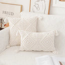 DecorBites™ Ivory Cotton Loop Tufted Cushion Cover for Home Decoration