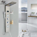 DecorBites™ LED Brushed Nickel Shower Panel Set with Temperature Screen