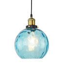 DecorBites™ Blue Glass Ball LED Pendant Lights for Modern Living Room and Kitchen Decor