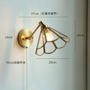 DecorBites™ Glass Copper LED Wall Lights with Pull Chain Switch for Home Bedroom Bathroom Mirror