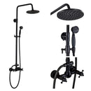 DecorBites™ Black Bronze Shower Faucet Set with 8" Rain Shower Head & Hand Shower