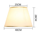 DecorBites™ Golden Edge Large Cloth Lampshade Cover for Bedroom Bedside Floor Lamp