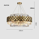 DecorBites™ Gold LED Crystal Clear Art Deco Chandelier for Foyer
