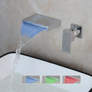 DecorBites™ LED Waterfall Bathtub Faucet in Chrome & Black - Wall Mounted Single Handle