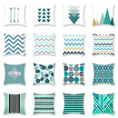 DecorBites™ Green Geometric Pillowcase - Nordic Classic Design for Home Decor and Comfort