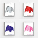DecorBites™ Elephant Bauhaus Canvas Print for Children's Room Wall Decor