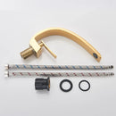 DecorBites™ Gold Basin Faucet: Deck Mount Black Chrome Mixer for Bathroom Washbasin
