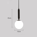 DecorBites™ Glass Ball LED Pendant Light for Bedroom and Bar, Modern Globe Hanging Ceiling Lamp