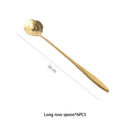 DecorBites™ Gold Flower Stainless Steel Teaspoons Set for Coffee, Desserts, and Ice Cream