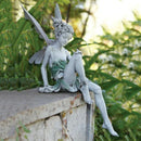 Tudor And Turek Resin Sitting Fairy Statue Garden Decorative Porch Figurine Angel Sculpture for Yard Home Garden Decoration