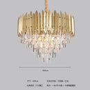 Modern gold crystal chandelier for dining room geometric design