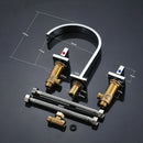 DecorBites™ Dual Handle Gold Basin Faucet - Deck Mounted Hot/Cold Water Mixer Tap