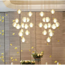 DecorBites™ Crystal LED Chandelier: Modern Luxury Pendant Lights for Staircase, Bedroom, and Living Room