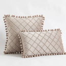 DecorBites™ Corduroy Striped Pompom Pillowcase for Bedroom Sofa Living Room