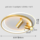 DecorBites™ Dimmable LED Ceiling Lights with Remote Control, Modern Gold/Black Spotlights