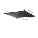 DecorBites™ 20 Inch Super Slim Matte Black Square Rain Shower Head by Stainless Steel