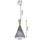 DecorBites™ Industrial Gray Pendant Light with LED for Living Room, Foyer - Modern Luminaire