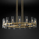 DecorBites™ Glass Chandelier Pendant Lamp with E14 LED, Chrome Finish, Retro Design