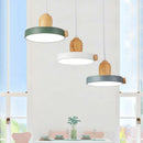 DecorBites™ LED Wood Iron Pendant Light for Study, Bedside - Nordic Modern Design