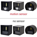 Modern black & gold motion sensor wall lamp outdoor sconce
