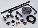 DecorBites™ Black Bronze Shower Faucet Set with 8" Rain Shower Head & Hand Shower