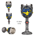 DecorBites™ Dragon Skull Goblet: Gothic Resin Stainless Steel Wine Glass for Cocktail Bar Party
