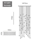 DecorBites™ Crystal LED Chandelier: Modern Luxury Pendant Lights for Staircase, Bedroom, and Living Room