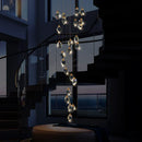 DecorBites™ Crystal Diamond Chandelier for Duplex Building Stairwell Loft Pendant Lighting